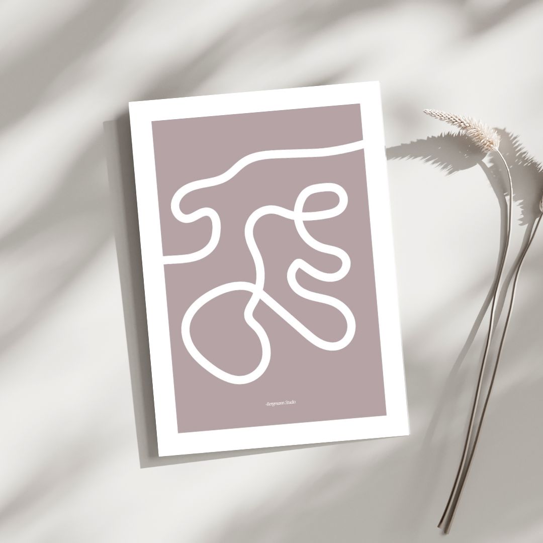 Tangled Line Abstract Plakat