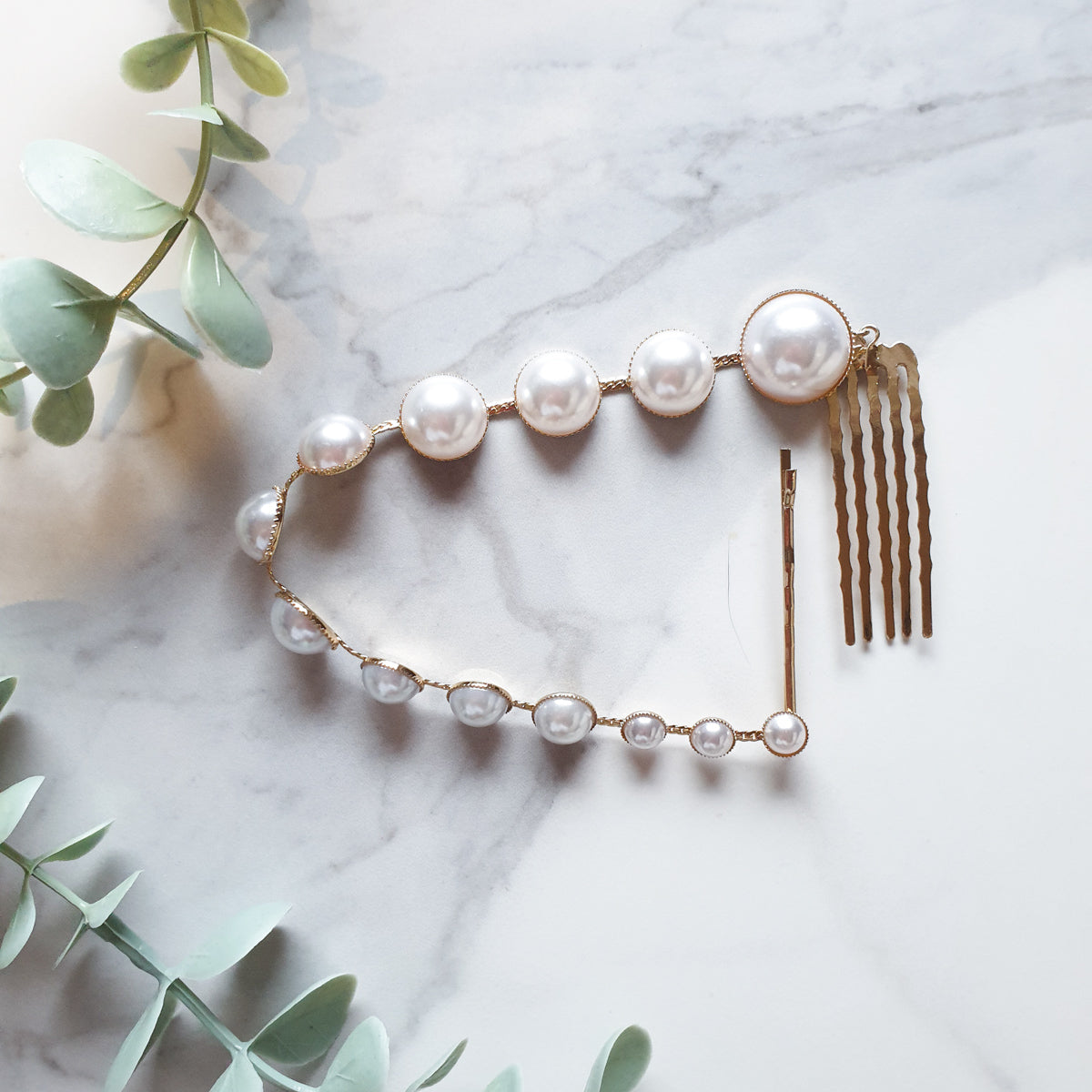 Pearl Hair Snap Clips